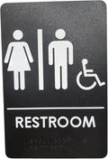 USA Made - Men's and Women's Restroom Signs ADA-Compliant Bathroom Door Signs by RockRidge