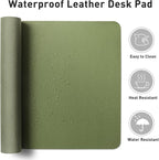 Aothia Leather Desk Pad Protector, Mouse Pad, Office Desk Mat, Non-Slip PU - Image 6