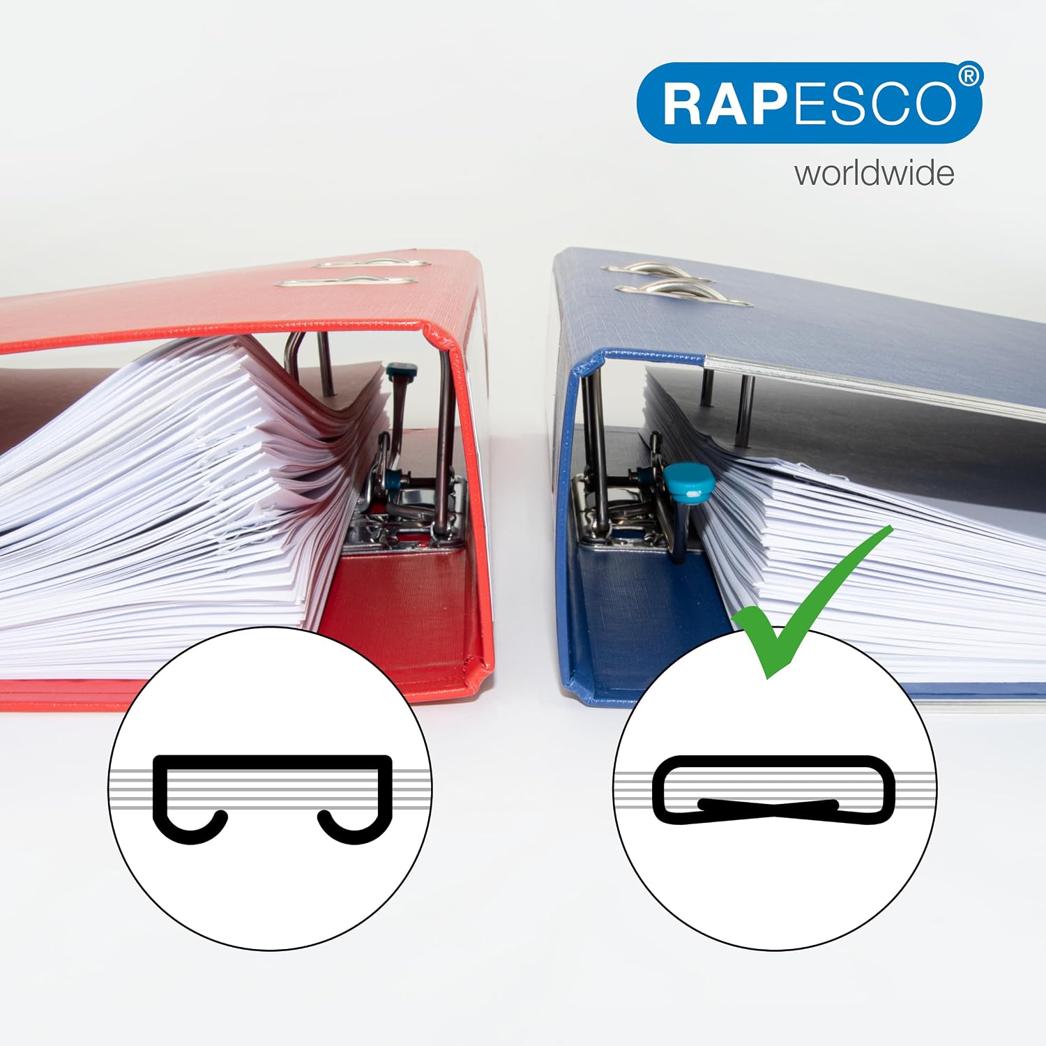 Rapesco 1626 Porpoise ONE Bypass Stapling Plier, 45 Sheet Capacity, Chrome | Bypass Stapling System, All-Metal Construction, Includes 1000 High Capacity 5/16" Staples, Storage Bag, 2-45 Sheet Range