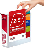 Ring Binder Depot 3, Professional Angle D Ring Binder 2.5 Inch, Presentation - Image 4
