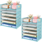 Subekyu 6-Tier Desk Paper Organizer, Desktop File Letter Tray