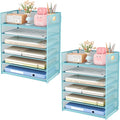 Subekyu 6-Tier Desk Paper Organizer, Desktop File Letter Tray by SUBEKYU