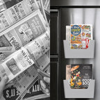 YOHOM No Drilling File Holder Wall Mails Magazines Organizer Adhesive Door Mount - Image 4