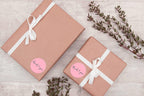 1.5 inches 500 Pink Thank You Stickers || Dispenser Box | Unique Desing Thank You Stickers Roll | Great for Thank You Cards, Wedding Favors, Birthday, Baby Shower, Mailing Bags.