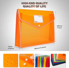 Plastic File Folders, Waterproof Transparent Expandable File Organiser - Image 3