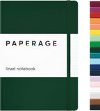 PAPERAGE Lined Journal Notebook, 160 Pages, Medium 5.6 in x 8 in by PAPERAGE