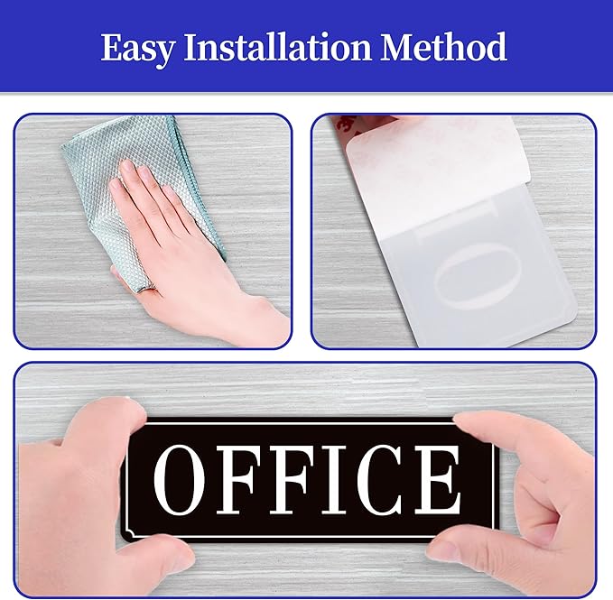 The Office Door Sign for Home and Business，Self-Adhesive Waterproof and - Image 4