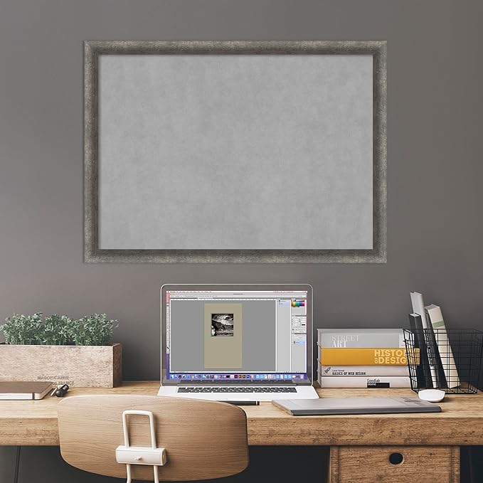 Amanti Art Grey Framed Magnetic Board 22x30 Medium Vision Board - Image 6