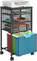 Sbanmao Rolling File Cart with 4 Storage Drawers, Filing Cabinet by shengbaomaoyi