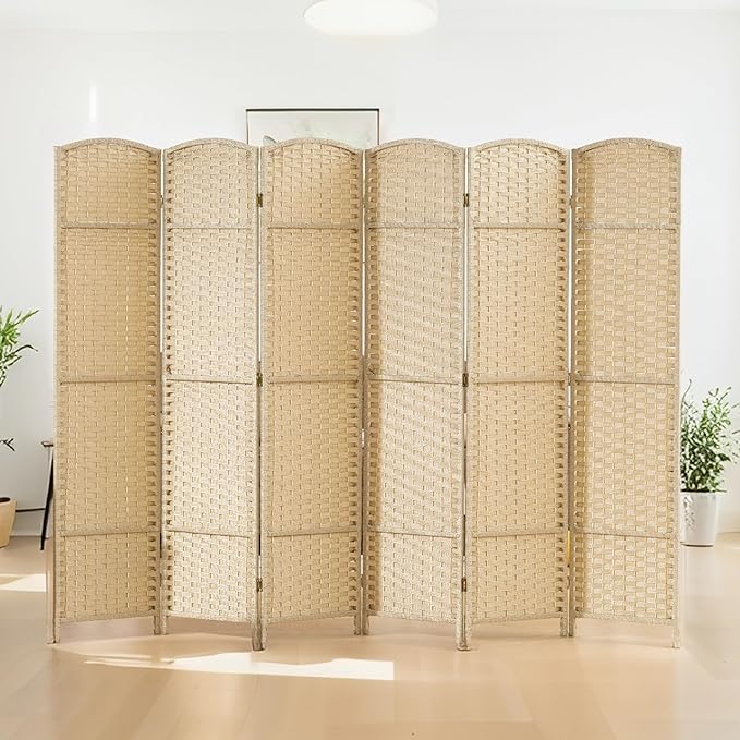 HOMCOM Room Divider, 6 Panel Folding Privacy Screen, 5.6' Tall Freestanding - Image 8