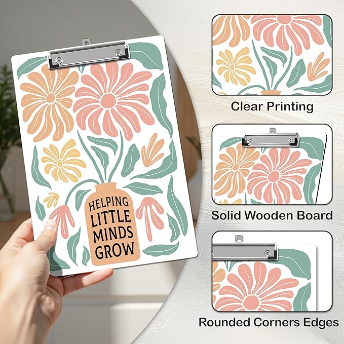 APIILVPQ Teacher Clipboard, Boho Floral Clipboards - Image 4
