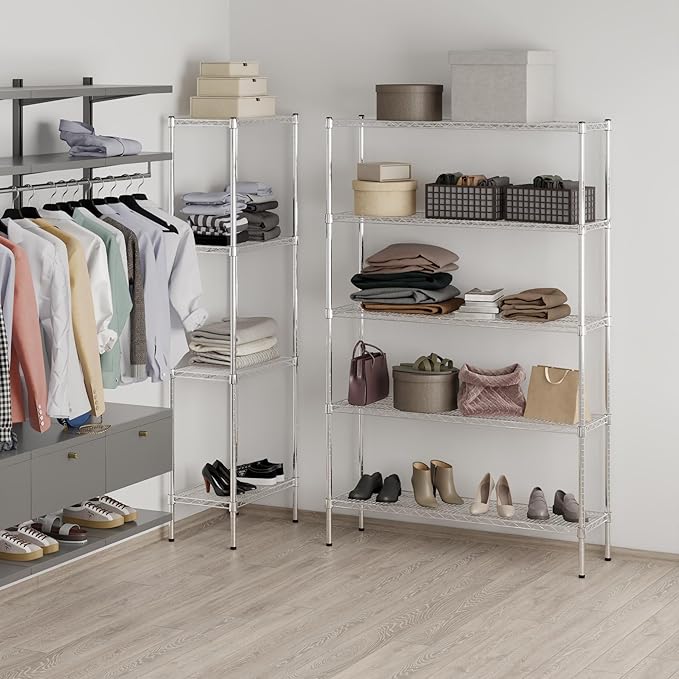 Regal Altair 14" Deep x 48" Wide x 74" Height Wire Shelving Kit | 5-Tier | NSF - Image 7