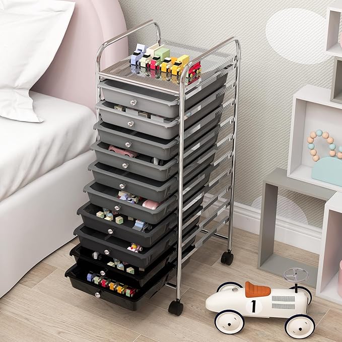 GLACER 10 Drawers Rolling Cart, Storage Cart - Image 9