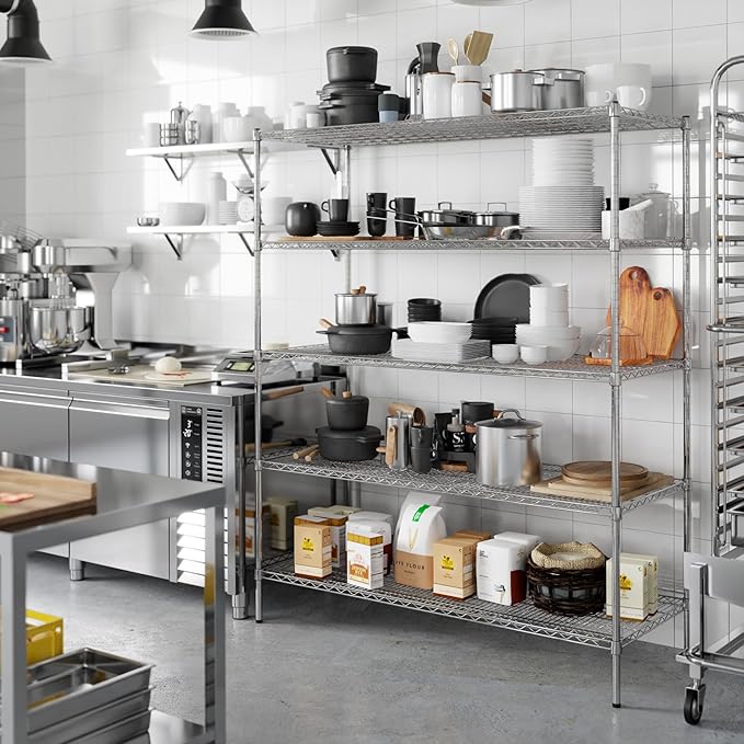 Regal Altair 24" Deep x 60" Wide x 74" Height Wire Shelving Kit | 5-Tier | NSF - Image 6
