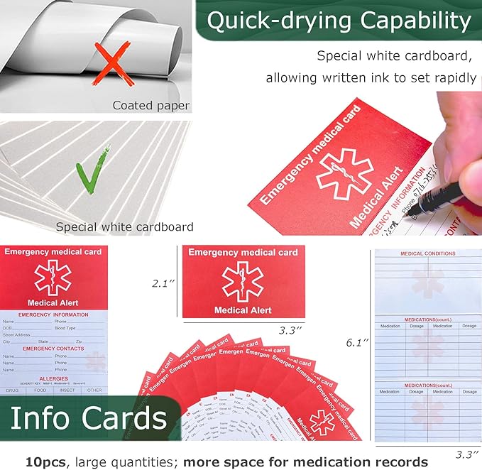 Emergency Contact Card for Wallet 10 Pack - Image 3