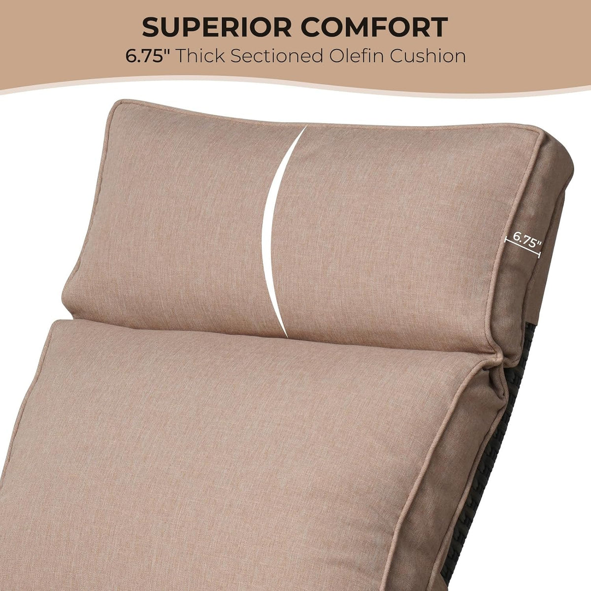 Grand patio Outdoor Recliner with Independent Adjustable Back and Footrest, A...