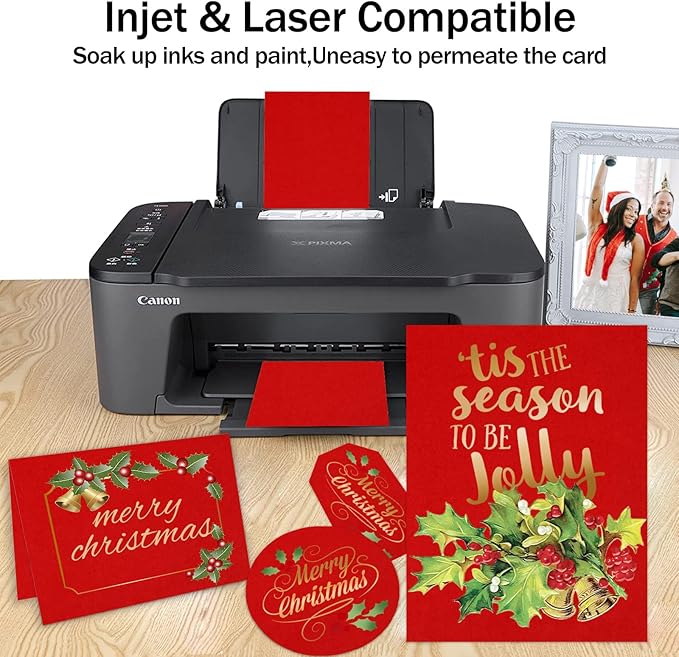 100 Sheets Red Cardstock 8.5 x 11 Red Construction Paper, Goefun 80lb Card - Image 4
