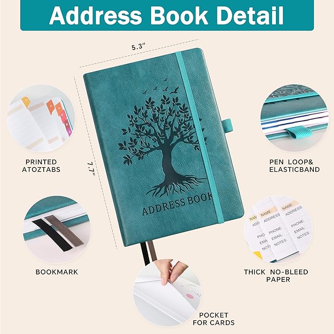 ZXHQ Address Book with Colorful Alphabetical Tabs - Image 7
