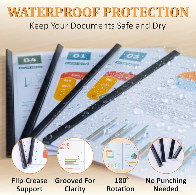 5 Pack Report Covers with Sliding Bar - Image 7