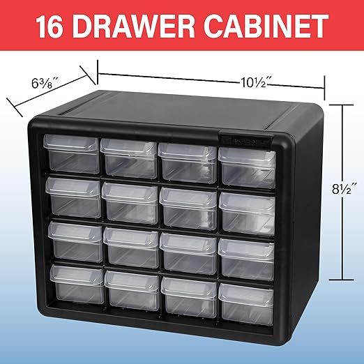 Akro-Mils 16-Drawer Plastic Drawer Storage Cabinet - Image 3