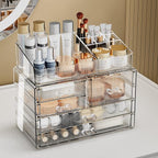 ZHIAI Stackable Storage Drawers, Acrylic Bathroom Counter Organizer Clear - Image 2