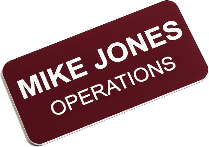 Custom Engraved Name Tag Badges – Personalized Identification by ProvidenceEngraving