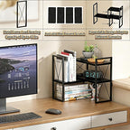 Yelinkws Desktop Shelf Organizer, Small Bookshelf - Image 6