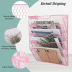 EASEPRES Mail Organizer Wall Mount Hanging File Holder Storage, Metal Chicken - Image 3