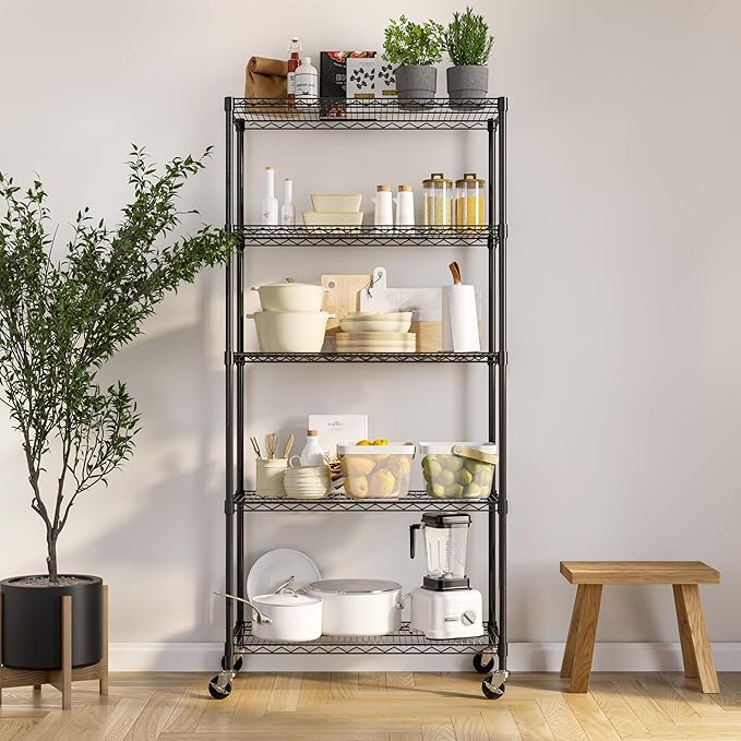 Seville Classics UltraDurable Heavy Duty NSF Solid Steel Wire Rack Storage Unit - Image 9