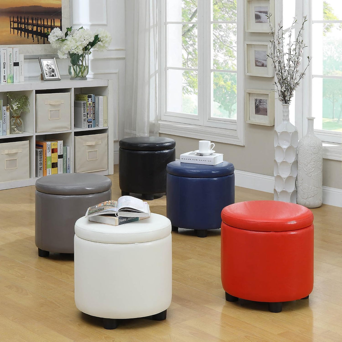 Convenience Concepts Designs4Comfort Accent Storage Ottoman 15.75" - Rou...