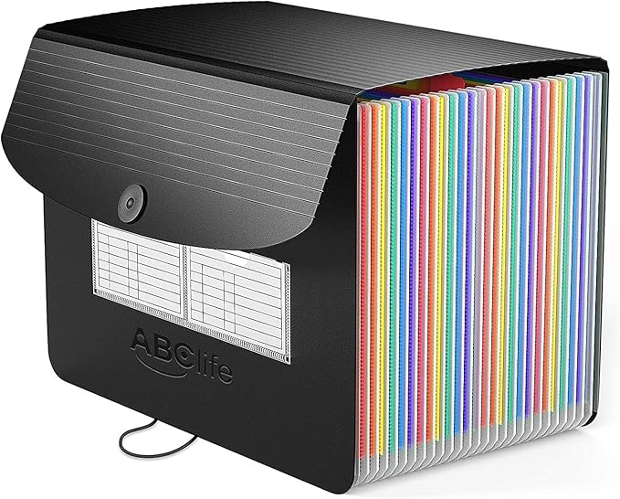 ABC life 26 Pockets Expanding File Folder, Letter A4 Accordion File Organizer - Image 8