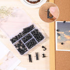 200 Pieces Push Pins Thumb Tacks Black Push Pins - Image 3