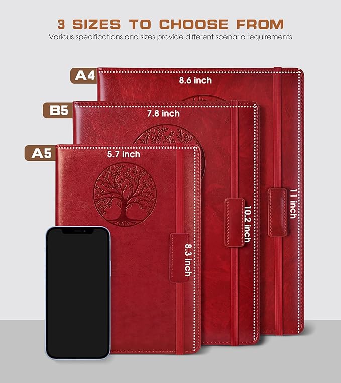 Biuwory Lined Journal Notebook for Women Men, 256 Pages B5 Large Hardcover - Image 2