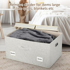 Graciadeco 75 Quart Extra Large Decorative Collapsible Storage Bins - Image 6