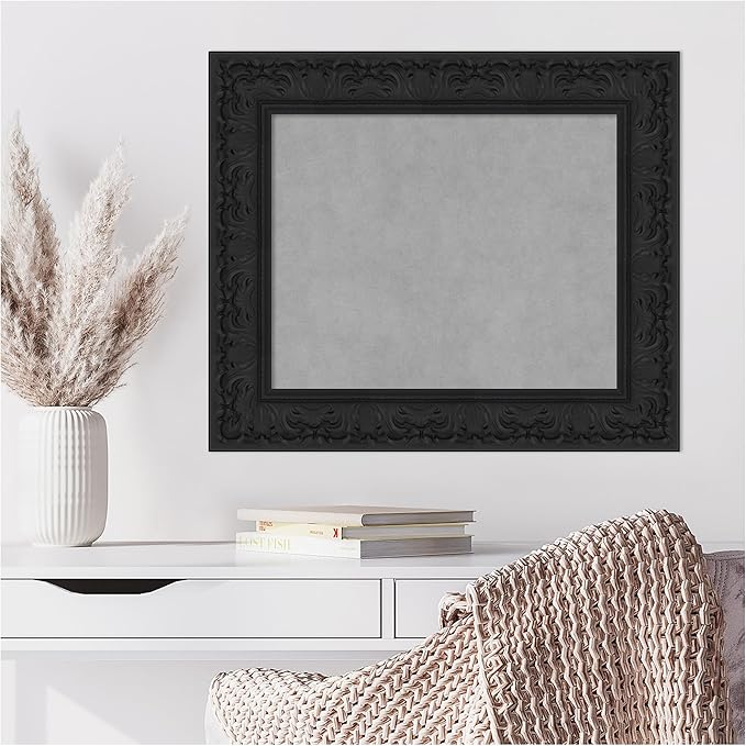 Amanti Art Black Framed Magnetic Board 23x27 Small Vision Board - Image 6