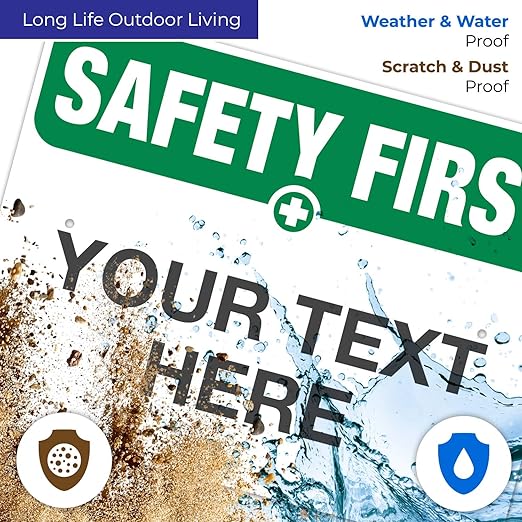 Custom Safety First Sign, OSHA Sign, 18x24 Inches, Rust Free .063 Aluminum - Image 5