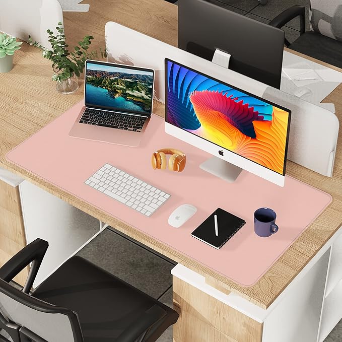 Leather Desk pad Protector, Large Desk mat - Image 7