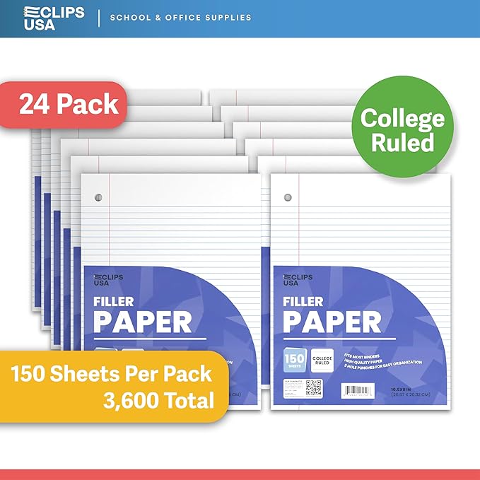 Loose Leaf Paper College Ruled Notebook Paper College Ruled Lined Writing - Image 4