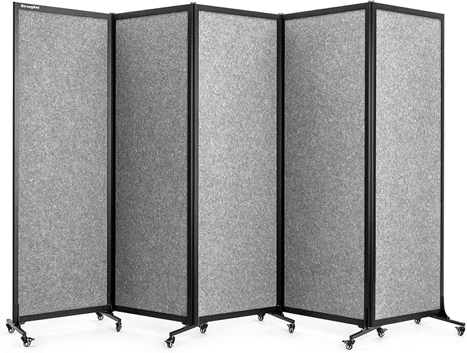Upgrade Version Room Partition and Divider, Freestanding Rolling Dividers by StrongBird