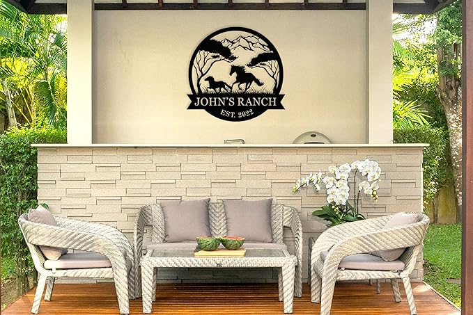efcustomgifts Personalized Horse Ranch Metal Signs, Horse Signs - Image 3