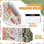 PerKoop 12 Pcs Magazine File Holder Foldable Decorative Cardboard File Folders - Image 2