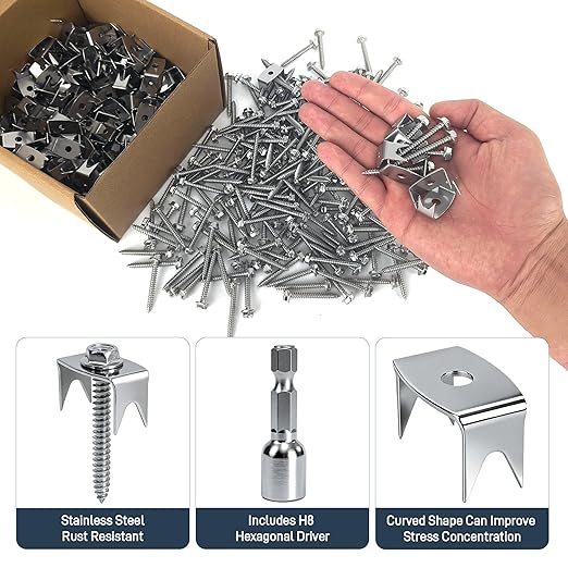 Sumloty 100-Pack 304 Stainless Steel Fence Staples, 1.6 Inch Reusable Fence - Image 3