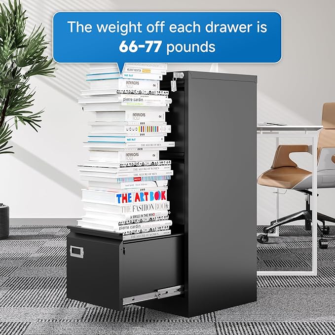 BYNSOE 3 Drawer File Cabinet - Image 7