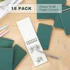 Tenceur 18 Pcs Pocket Notebook Bulk Small 3x5 Inch Spiral Notepads Mini Top - Image 3