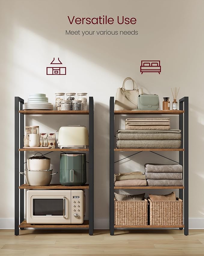 VASAGLE 4-Tier Bookshelf, Bookcase - Image 6
