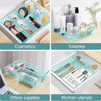 WOWBOX 25 PCS Plastic Drawer Organizer Set, 4 Sizes Desk Drawer Divider - Image 5