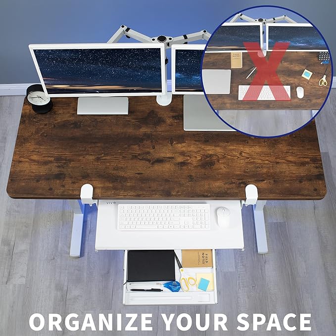 VIVO Large Keyboard Tray Under Desk Pull Out Platform - Image 2
