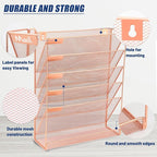 EASEPRES Desk File Organizer Mesh 6-Tier, Hanging Wall Mount Document - Image 3