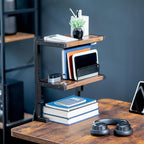 VIVO Clamp-on 13 inch Above or Below Desk 2-Tier Shelving Unit - Image 2