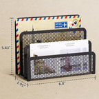 Marbrasse Mail Organizer for Desk, 3-Slot Mesh Metal Mail Holder countertop - Image 6